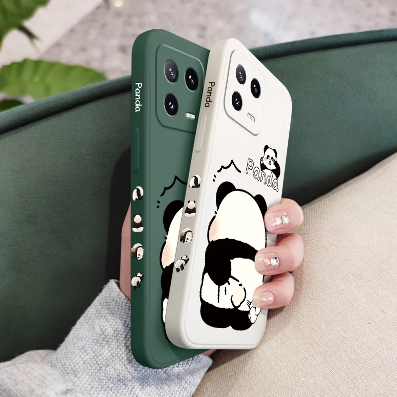 Flüssig-Silikon Hülle Für Xiaomi 14T – Panda Design, Weich, Stoßfest & Ultra-dünn