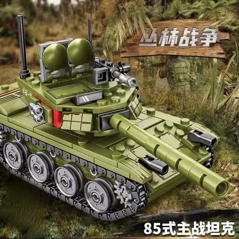 Tank building blocks military series armored vehicle toy chariot tank model toys for boys kids christmas holiday gifts - 3