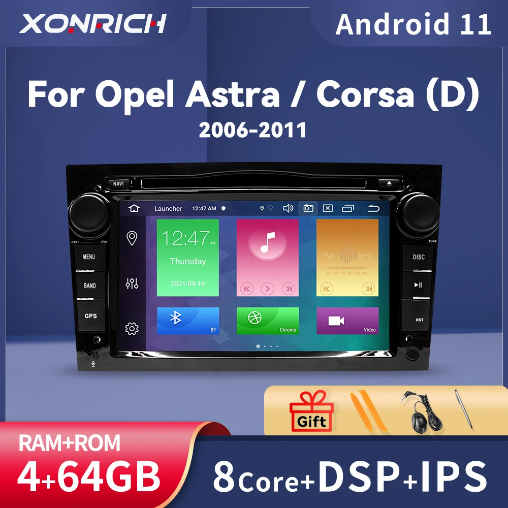 2Din 4Gb 64Gb Carplay Android 11 Car Dvd Multimedia Per Opel Vectra C Zafira B Corsa D C Astra H G J Meriva Vivaro Rds Radio Dsp