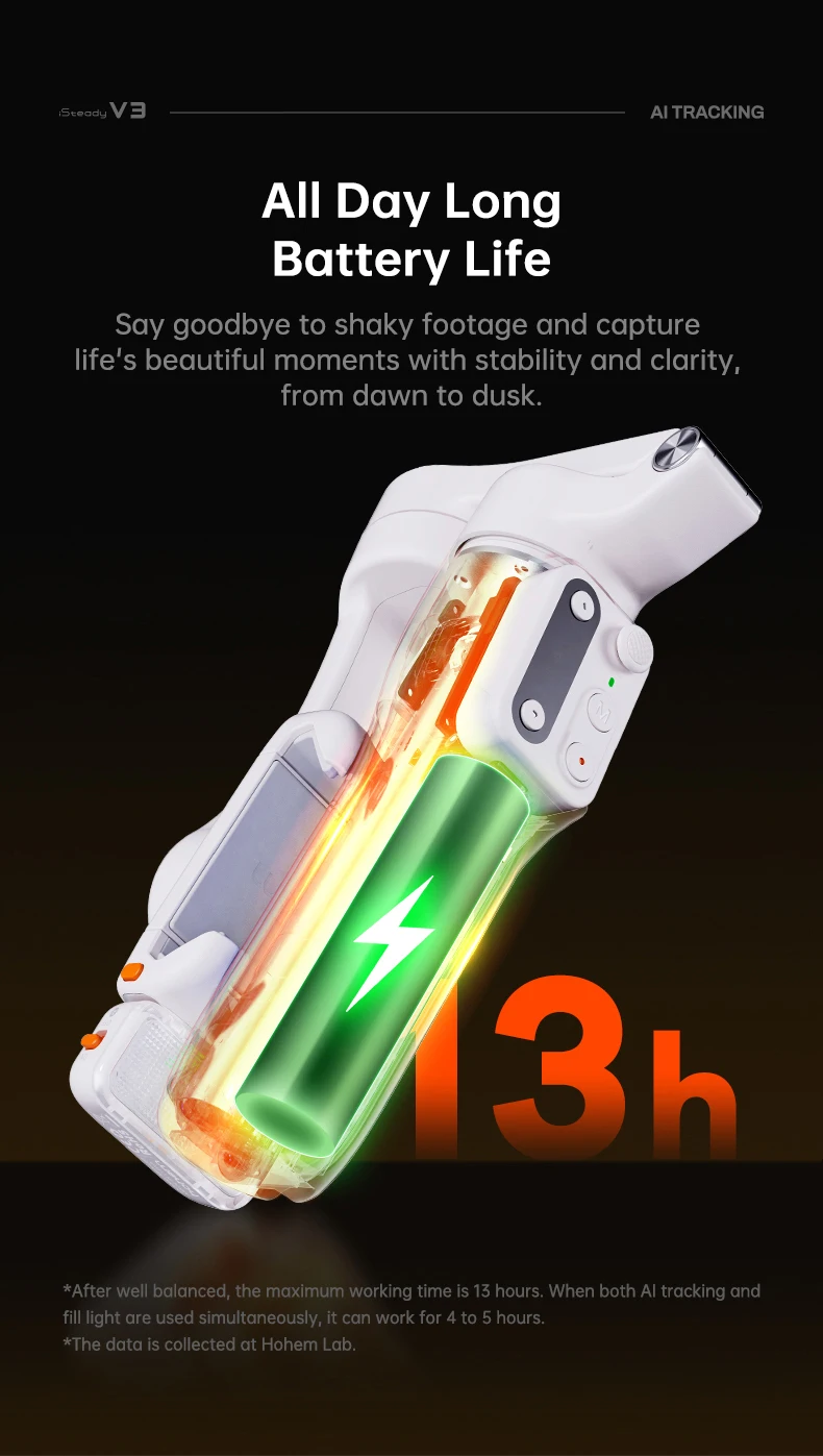 iSteady V3 Gimbal Stabilizer for Smartphone,3-Axis Phone Gimbal for Video Record