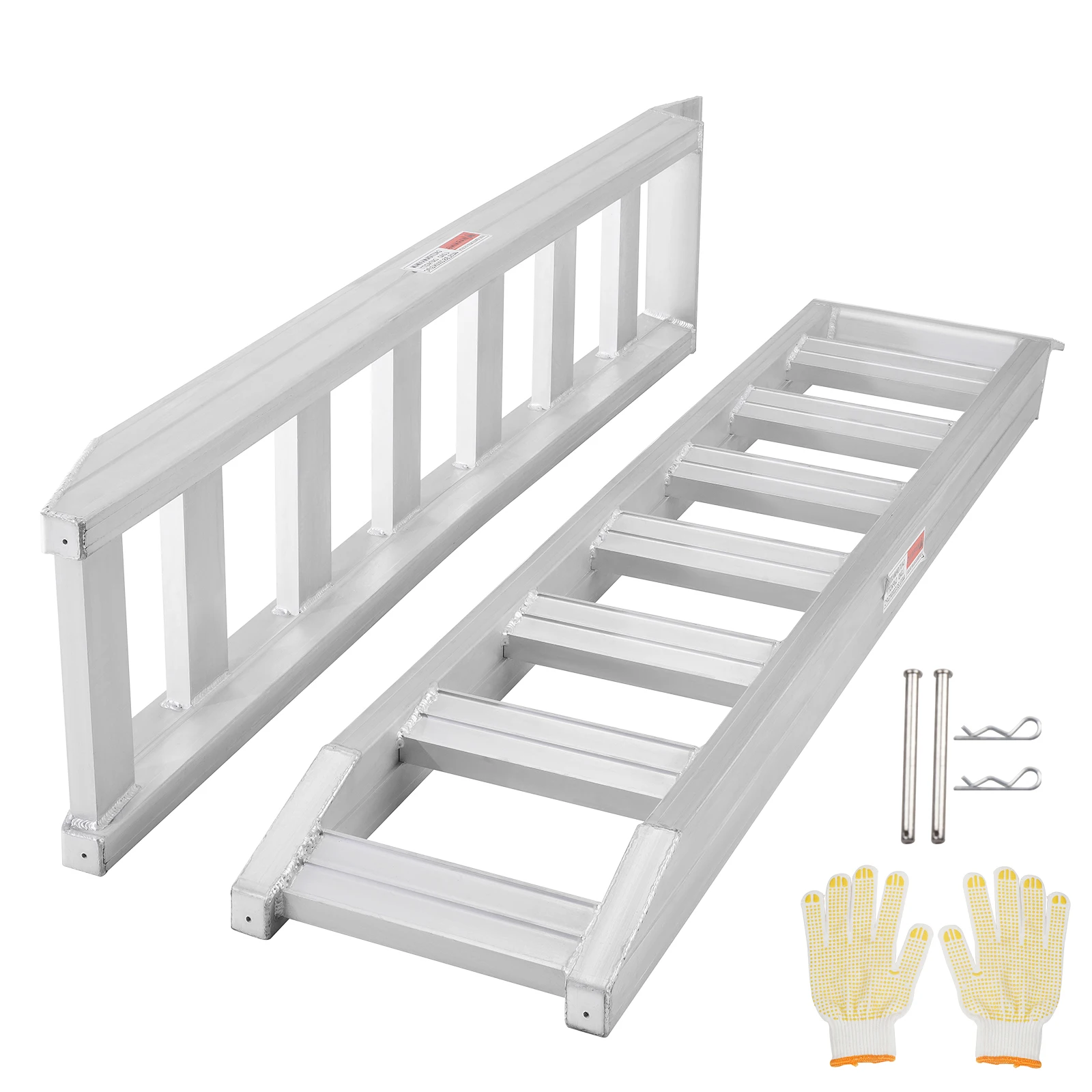 VEVOR 8810 lbs Heavy-duty Aluminum Ramps with Top Hook Attaching End Universal Loading Ramp for Motorcycle Tractor ATV/UTV Truck