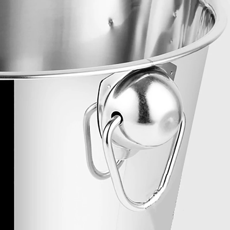 1Pc 5L Stainless Steel Ice Bucket Bar Champagne Bucket Beer Ice Thickened Red Wine Portable Double-ring,ice bucket