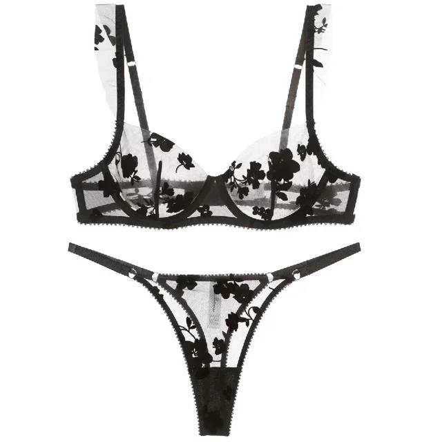 Sujetador Ropa Interior De Encaje Completo Conjunto De Sujetador