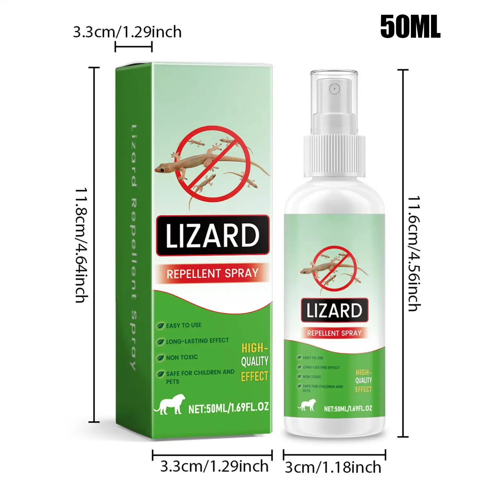 게코 퇴치 스프레이 50ml 도마뱀 퇴치 라벤더 오일 게코 스프레이 퇴치제 애완동물 안전 파충류 퇴치 보호용