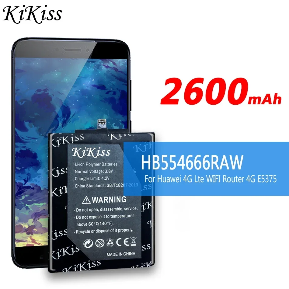 Batteria Kikiss Hb554666Raw Per Router Wifi Huawei 4G Lte E5372 E5375 Ec5377 E5373 E5330 E5336 E5351 E5372 E5356