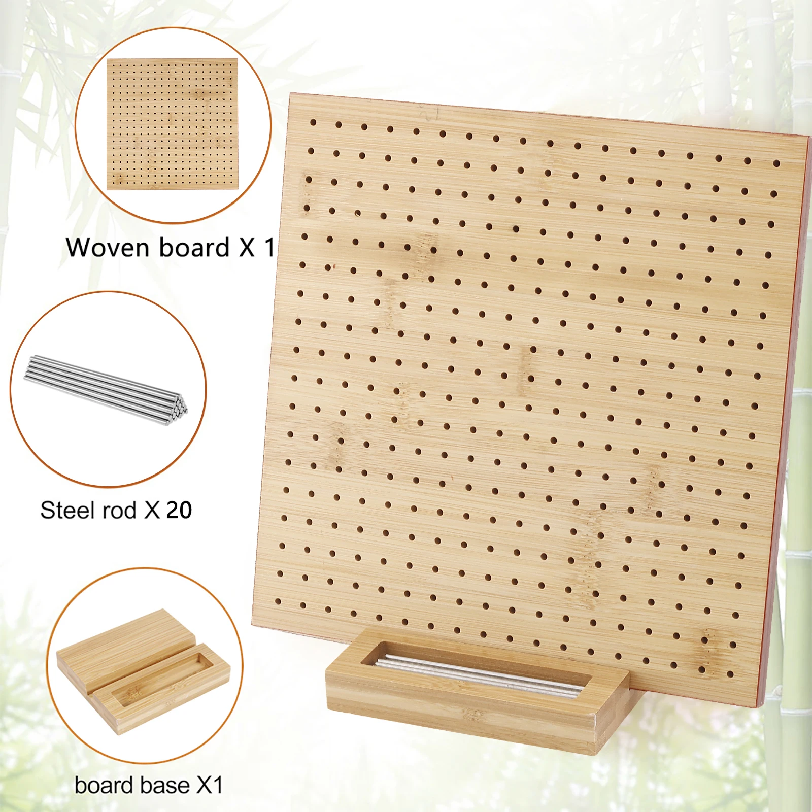 Handcrafted Wooden Blocking Board, Crochet Kits For Beginners Adults, Wooden Blocking Mat For Knitting With 20 Stainless Steel Pins And Pin  Holder T