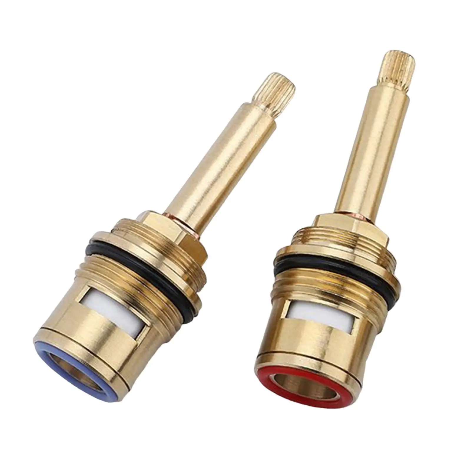 Brass Ceramic Stem Disc Cartridges Ceramic Tap Valves Drip Resistant Faucet Valves Replacements Bathroom Hot Cold Water Kitchen faucet valve ceramic discs kit