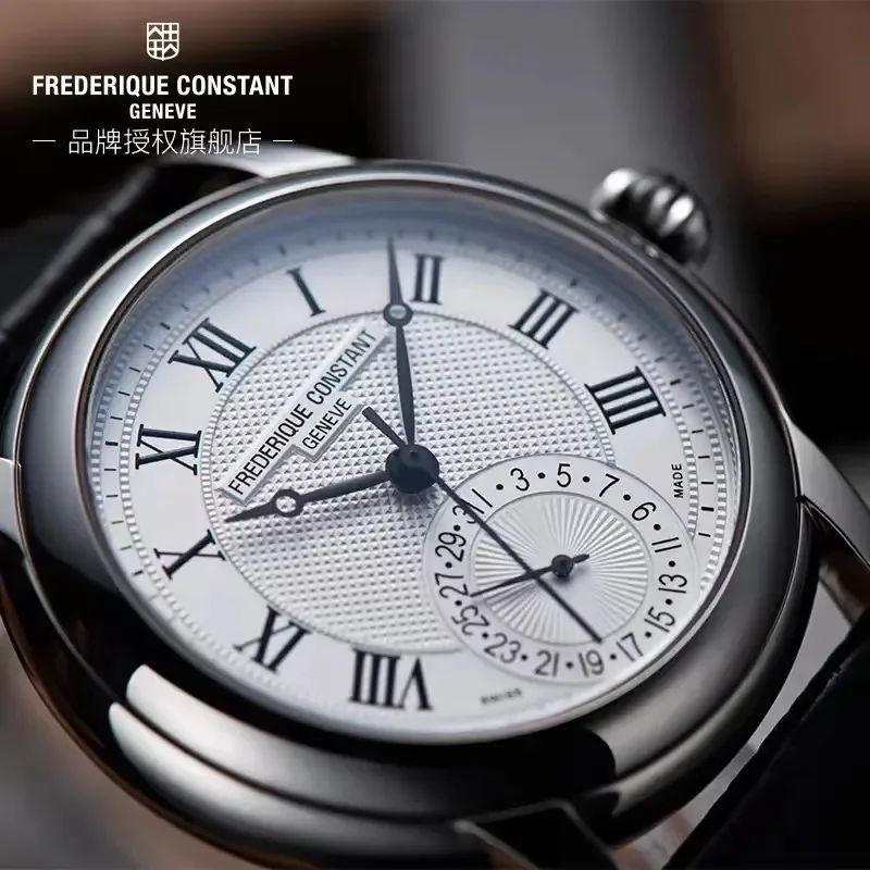 FREDERIQUE CONSTANT Quartz Business Two Pin Half Time Men's Business Men's Watchs orologio da uomo