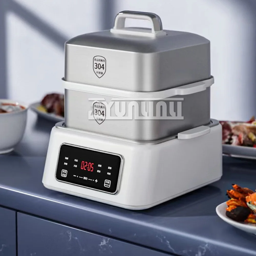 Multifunctional Electric Steamer Cooker Fully Automatic Dumpling Steamer Stainless Steel Breakfast Machine Cuiseur Vapeur