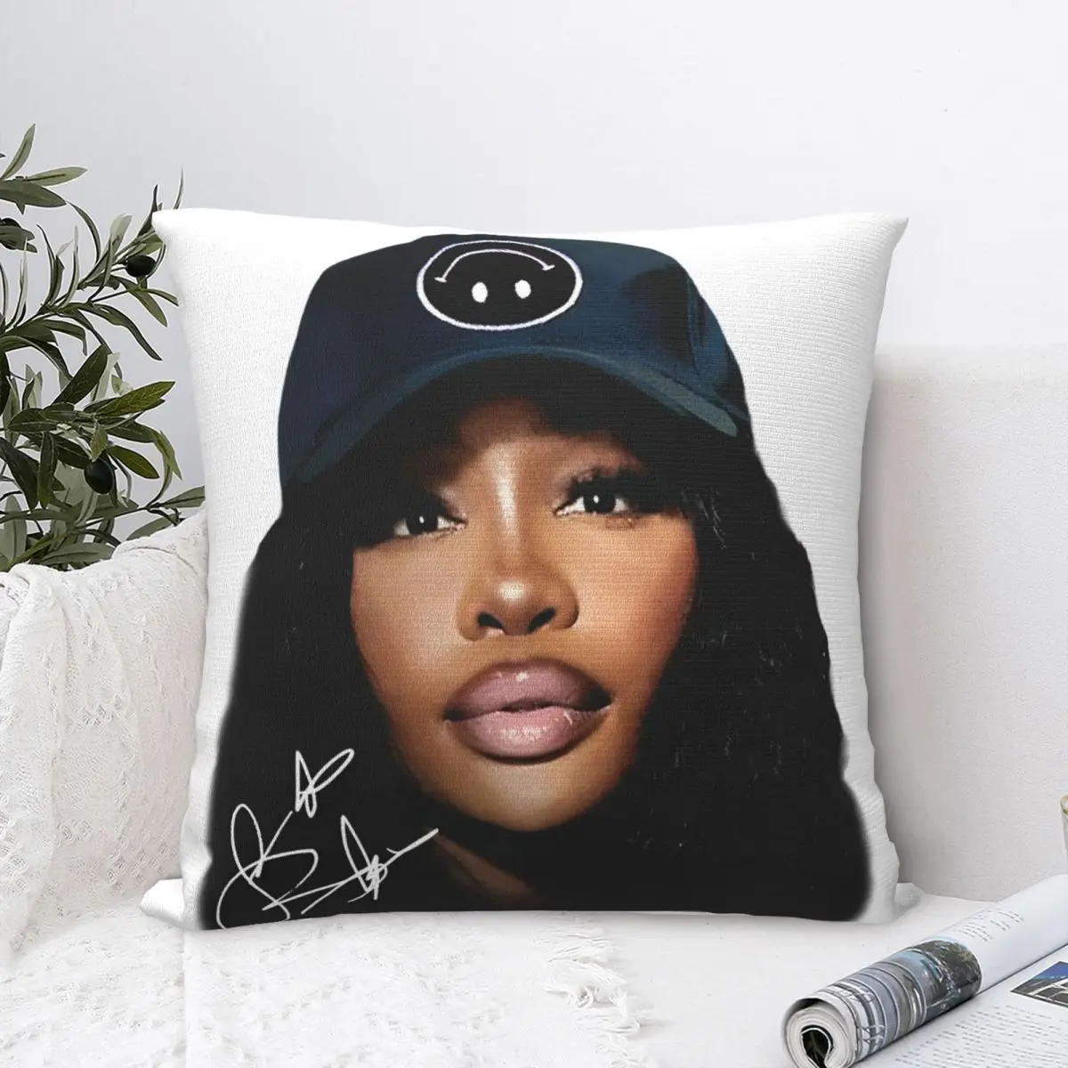 Pillow Case Rapper SZA Rapper Singer Square Pillow Case 90s Music Tour Cushion Covers ...