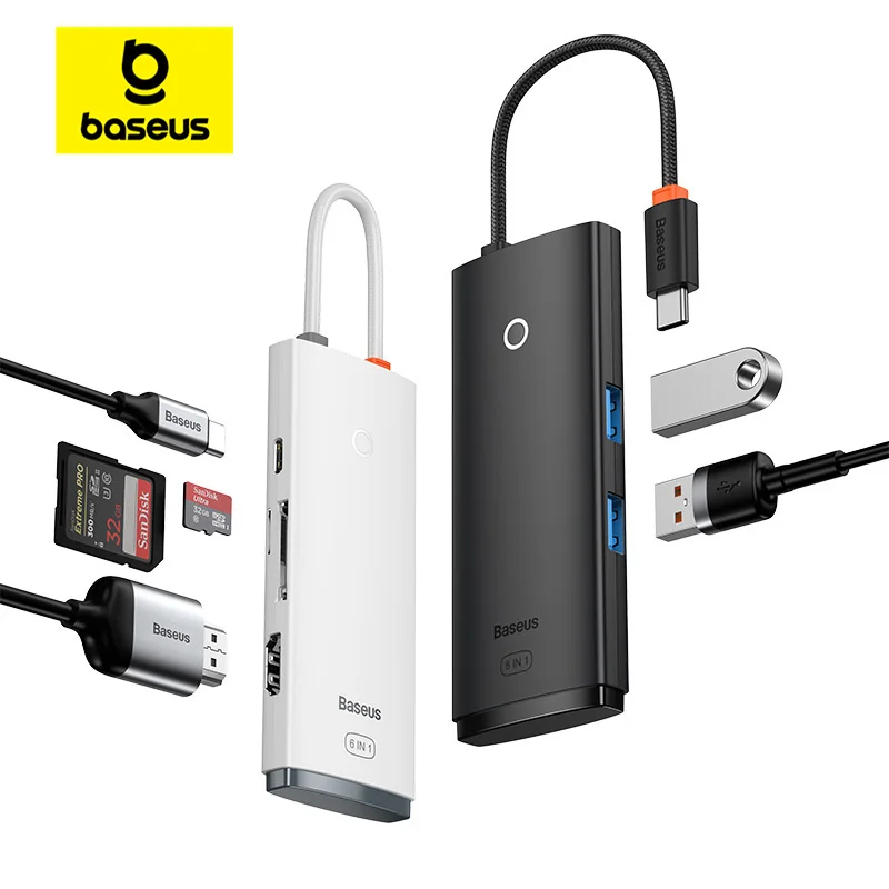 Baseus-USB Cハブ,タイプCからHdmi互換,USB 3.0 pd 4kギガビットデバイス,スプリッタードック,macbook proノート Baseus USB C ハブ - HDMI 互換 VGA USB 3.0 アダプター 9⁄11 in 1 USB