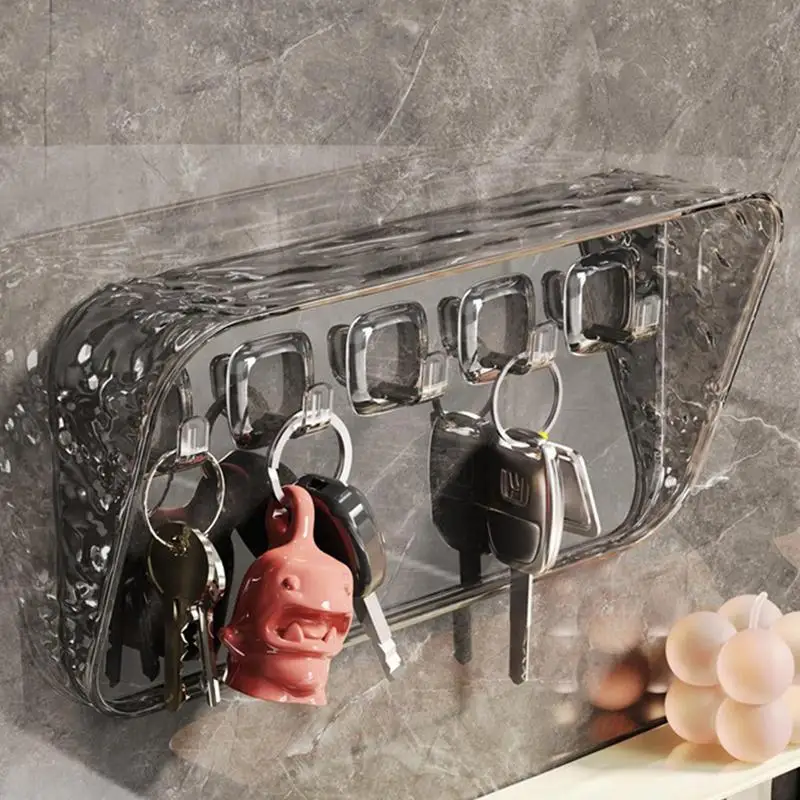 Key Holder For Wall Adhesive Key Organizer Shelf With Hooks Aesthetic Key Holder Wall Decor For Hallway Bedroom Entryway Living 2