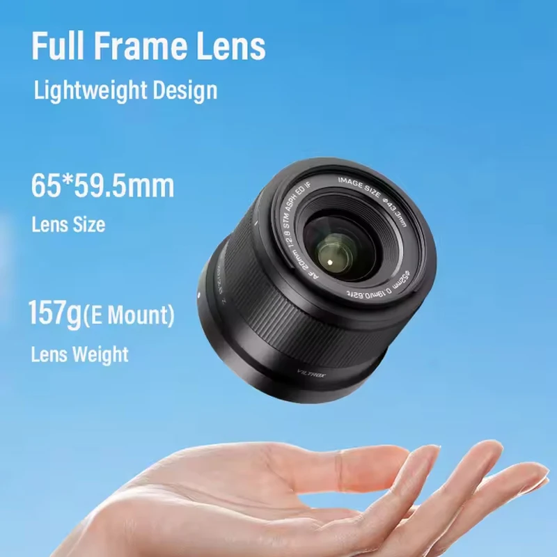 VILTROX 20mm F2.8 풀프레임 AF 프라임 광각 렌즈 40mm F2.5 50mm F2 자동 초점 카메라 렌즈 ( a6700 zv-e100 니콘 Z7 용)