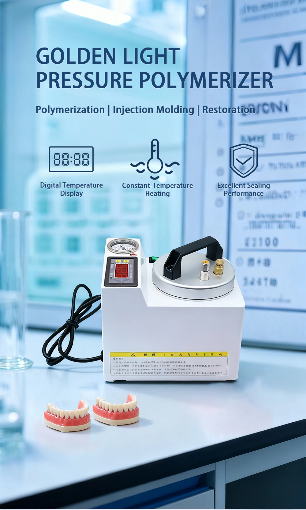 Dental Pressure Polymerizer Lab‑use Denture Processing Machine Dental Injection