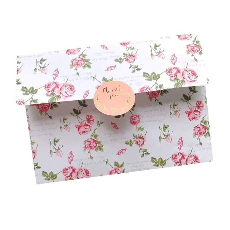 10 шт./лот конверт с окошком цветочный подарок дизайн бумажный цветной страстный