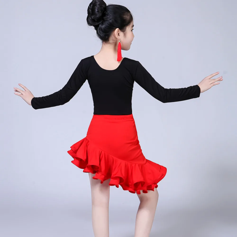latin dance dress for girls competition ballroom salsa dresses kids rumba samba spandex children tango skirts costume dancing