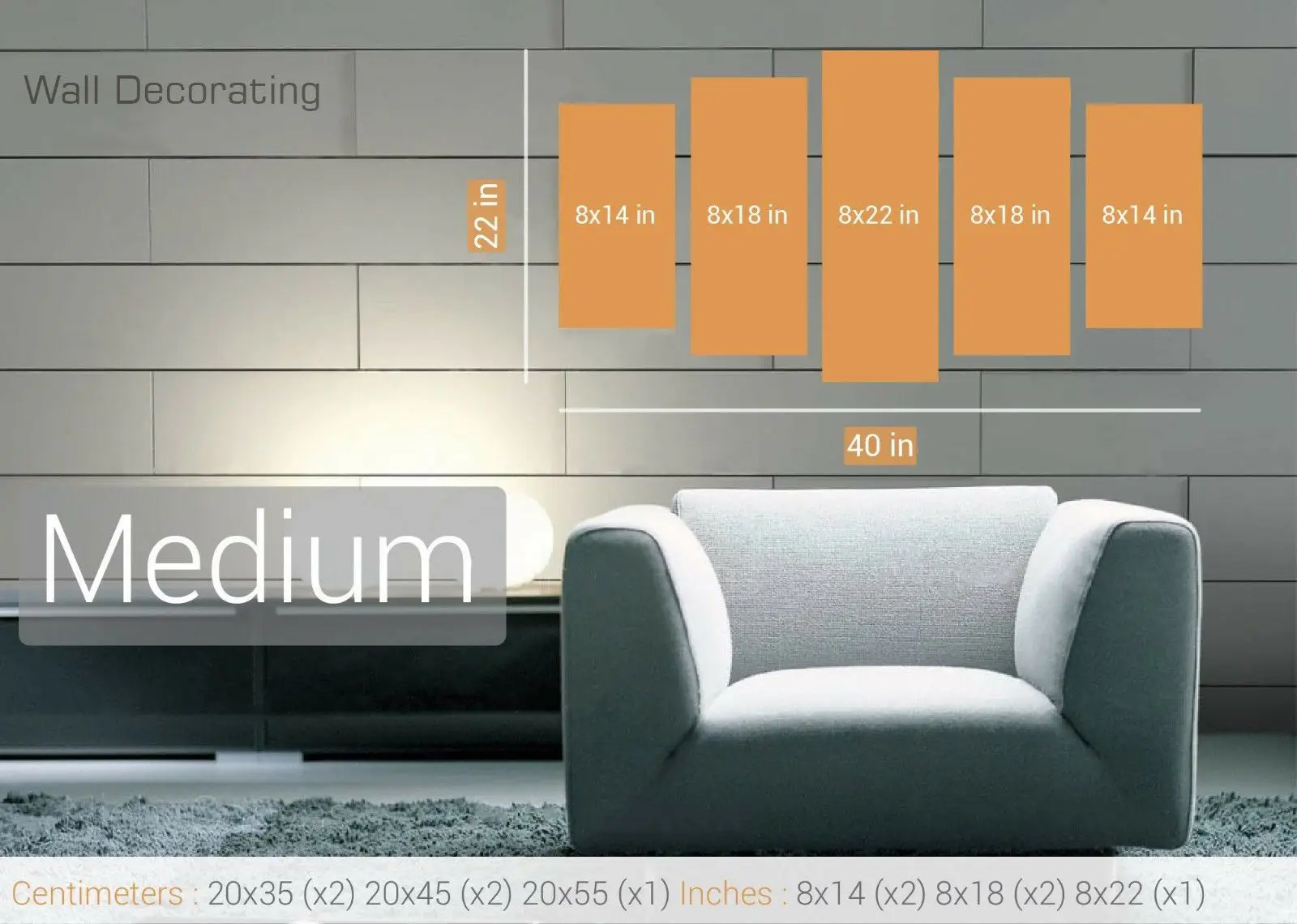 Big Ocean Shark Sea Fish Poster 5 Panel Canvas Print Wall Art Home