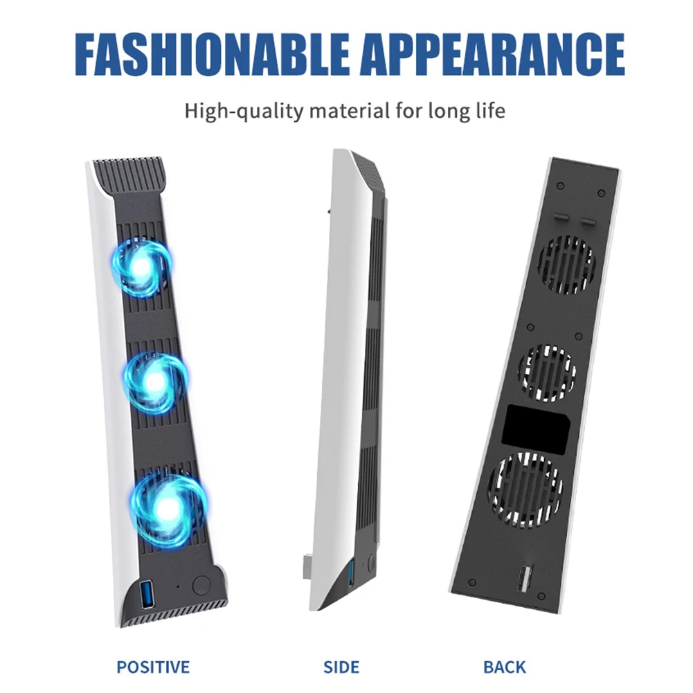 Cooling Fan Controller Gaming Accessories for PS5 Controller Game Console Cooler Vertical Brackets for Sony Play Station PS 5