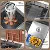Stainless Steel Waterfall Kitchen Sink Embossed Extra Large Single Bowl With Chopping Board Rack Multifunctional Wash Basin 5