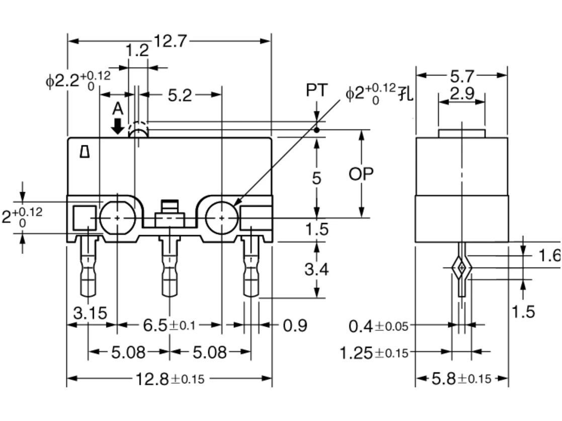 2Pcs Original D2FC micro switch D2FC-F-7N 10m 20m OF D2FC-F-K (50M) 60MN D2F D2F-F D2F-01 D2F-01L D2F-01FL D2F-01F-T D2F-F-3-7