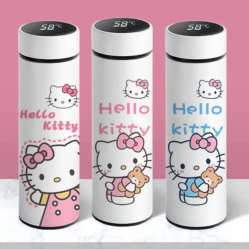 

Hello Kitty Cartoon Smart Thermos Cup Student Display Temperature Water Cup Stainless Steel Portable Large Capacity Water Cup