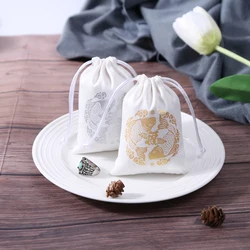 100-Pack Custom Logo Jewellry Pouches 3x4 inch Drawstrings Flannel Velvet Jewelry Packaging Organizer Gift Bag Earring Dust Sack