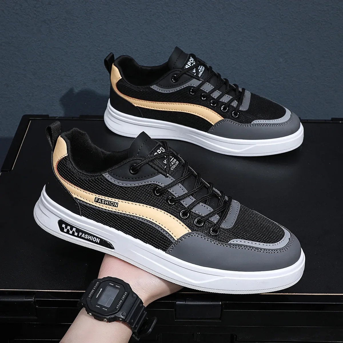 

Men's shoes 2024 new summer versatile casual running sneakers men's high-end dissolution platform daddy trendy shoes