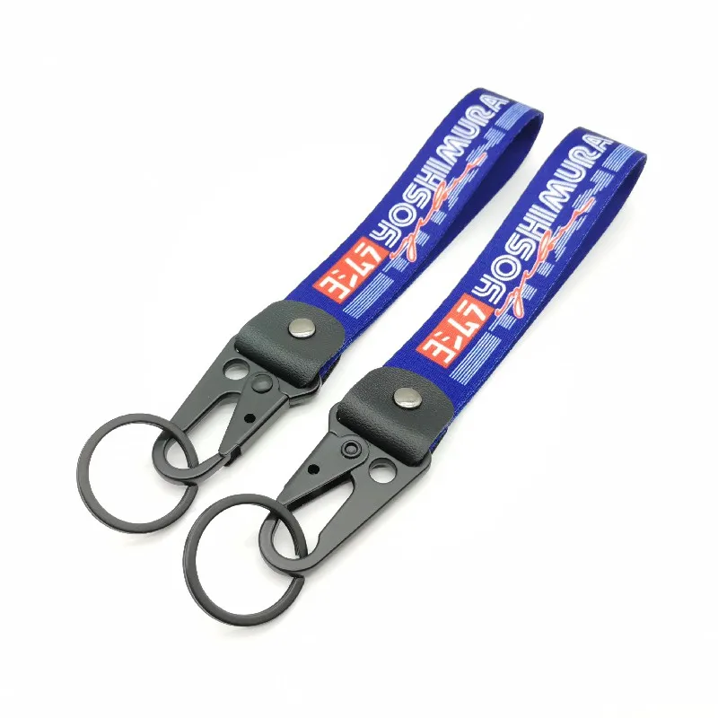 1 Pcs Jdm Motorcycle Keychain Nylon Thermal Transfer Key Ring Buckle