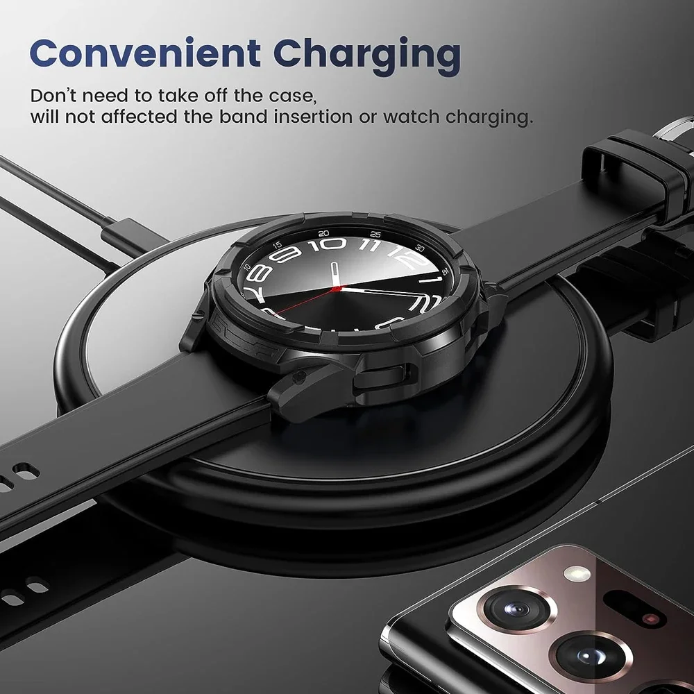 3-in-1 Protective Set: Case, Tempered Glass & Bezel Ring for Samsung Watch 6 Classic