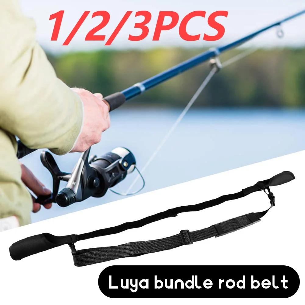 1/2/3PC Fishing Rod Socks Srtap Fishing Pole Sleeves Belt Rod