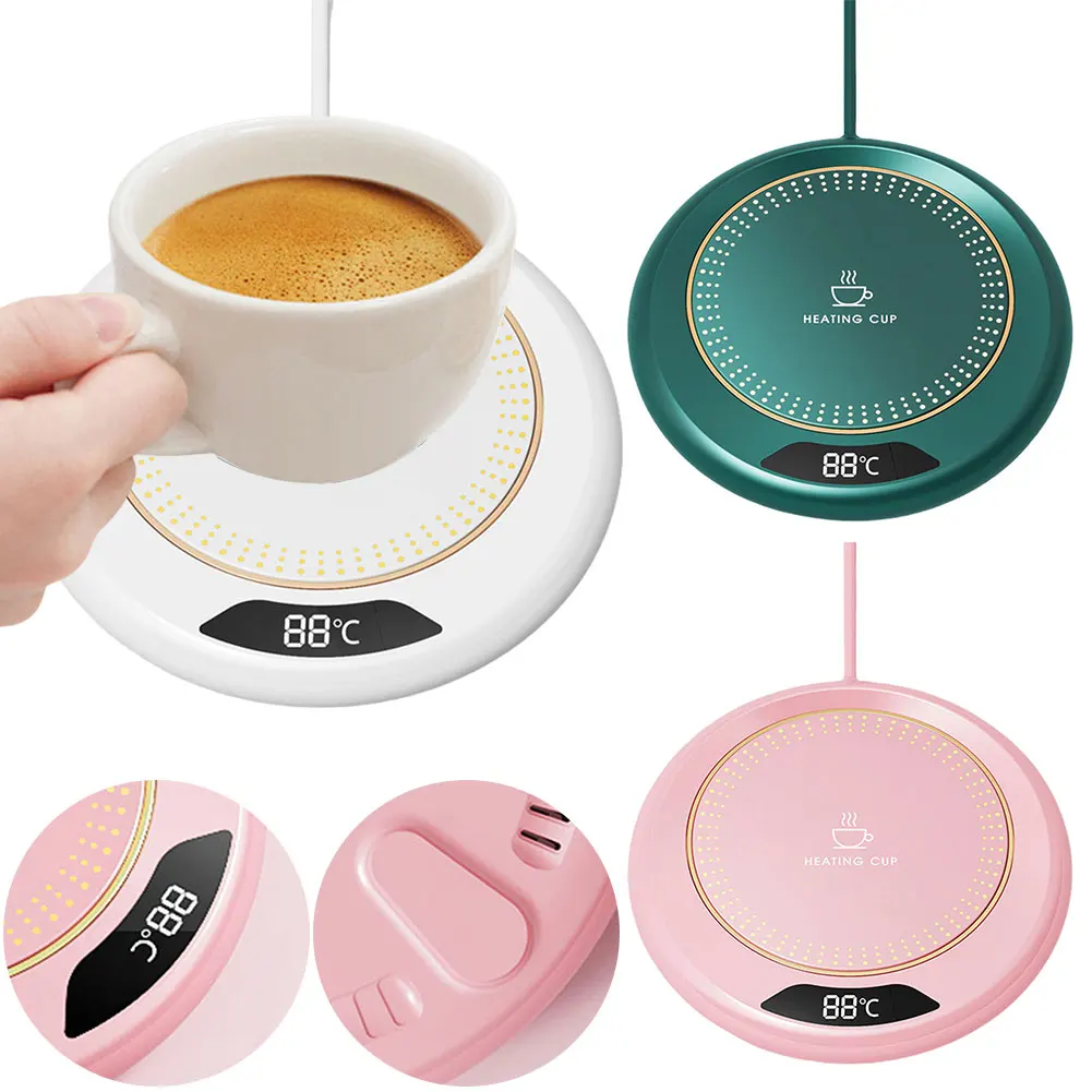 USB Coffee Mug Warmer 3 Temperature Setting Electric Beverage Warmer Coffee Warmer Plate for Hot Coffee Tea and Milk