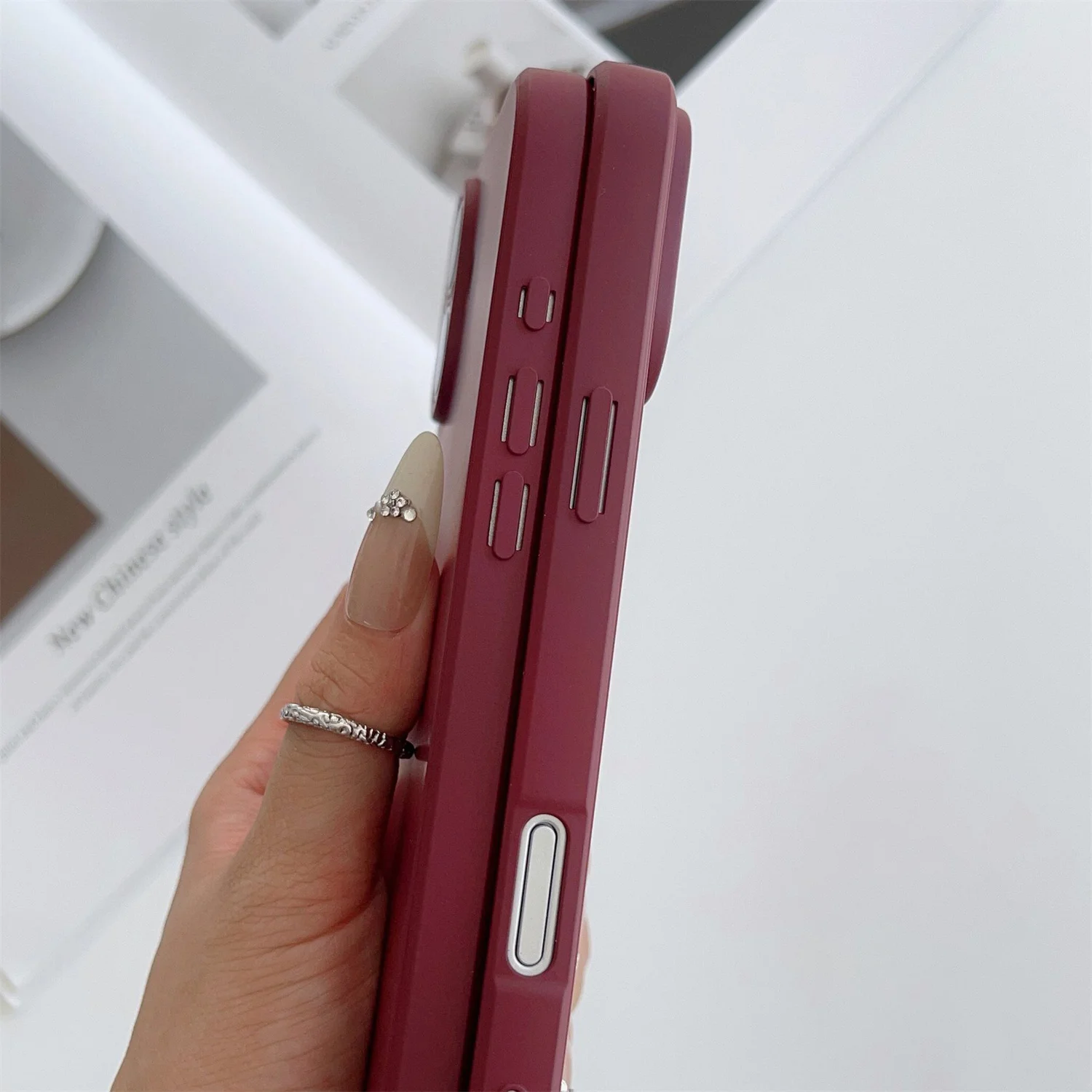 Premium Liquid Silicone Soft Back Cover with Straight Edge Lens Protection