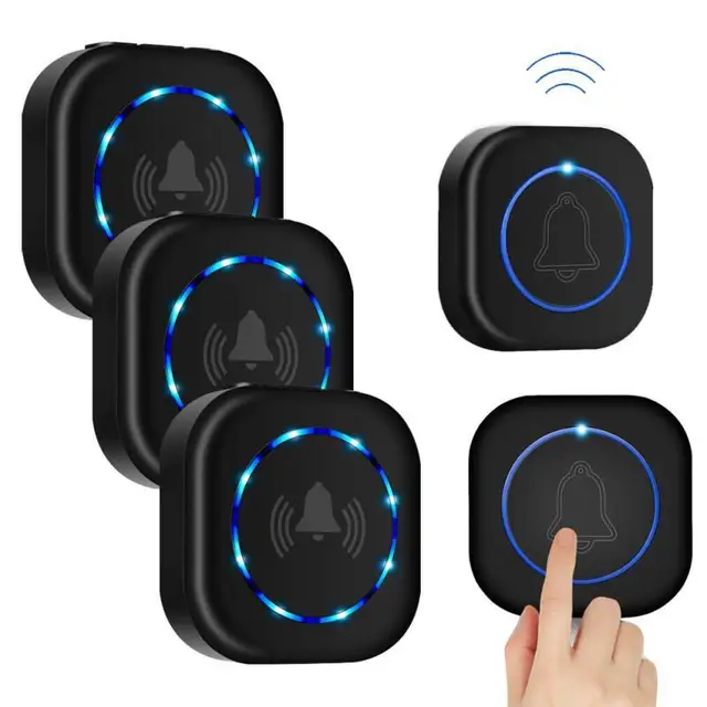 Intelligent Wireless Doorbell Home Welcome Friend Smart Doorbell IP55 Waterproof 300m 4 Level Volumes Door Chimes Easy Install 1