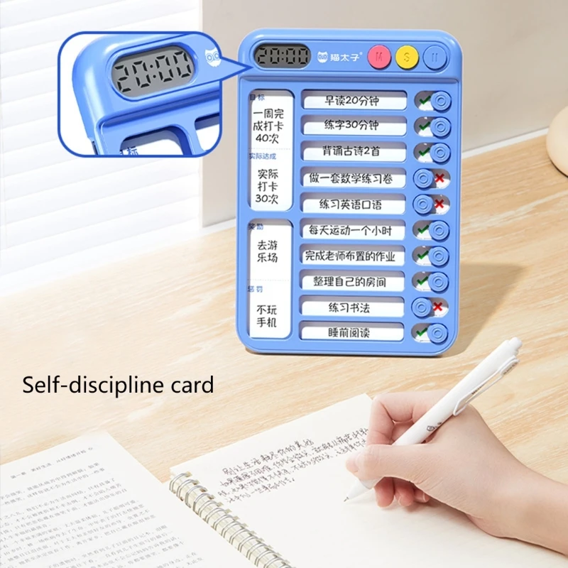 Chores Chart for Kids Portable Daily Checklist Board Self-discipline Chores Chart Adults Schedule Reminder Board H8WD