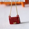 1 Pc Metal chain pack Doll Bag Miniature Shopping Handbag for Clothes Accessories 6