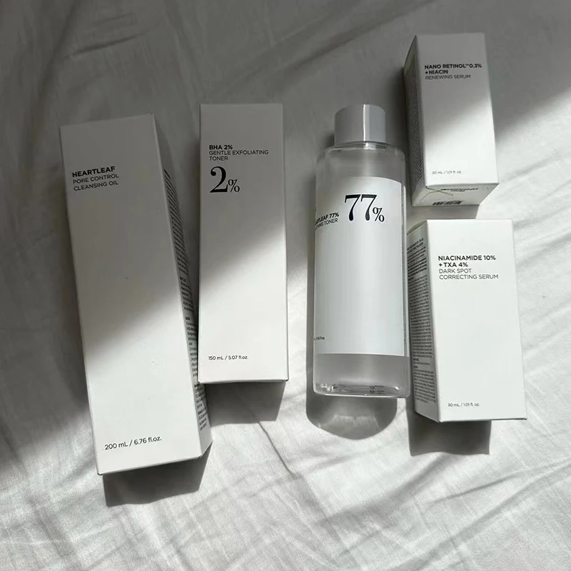 Original Heartleaf 77% Women Skin Care Set anua Skin Care Moisturizing Toner Essential oil Diminishes Fine Lines Makeup Remover