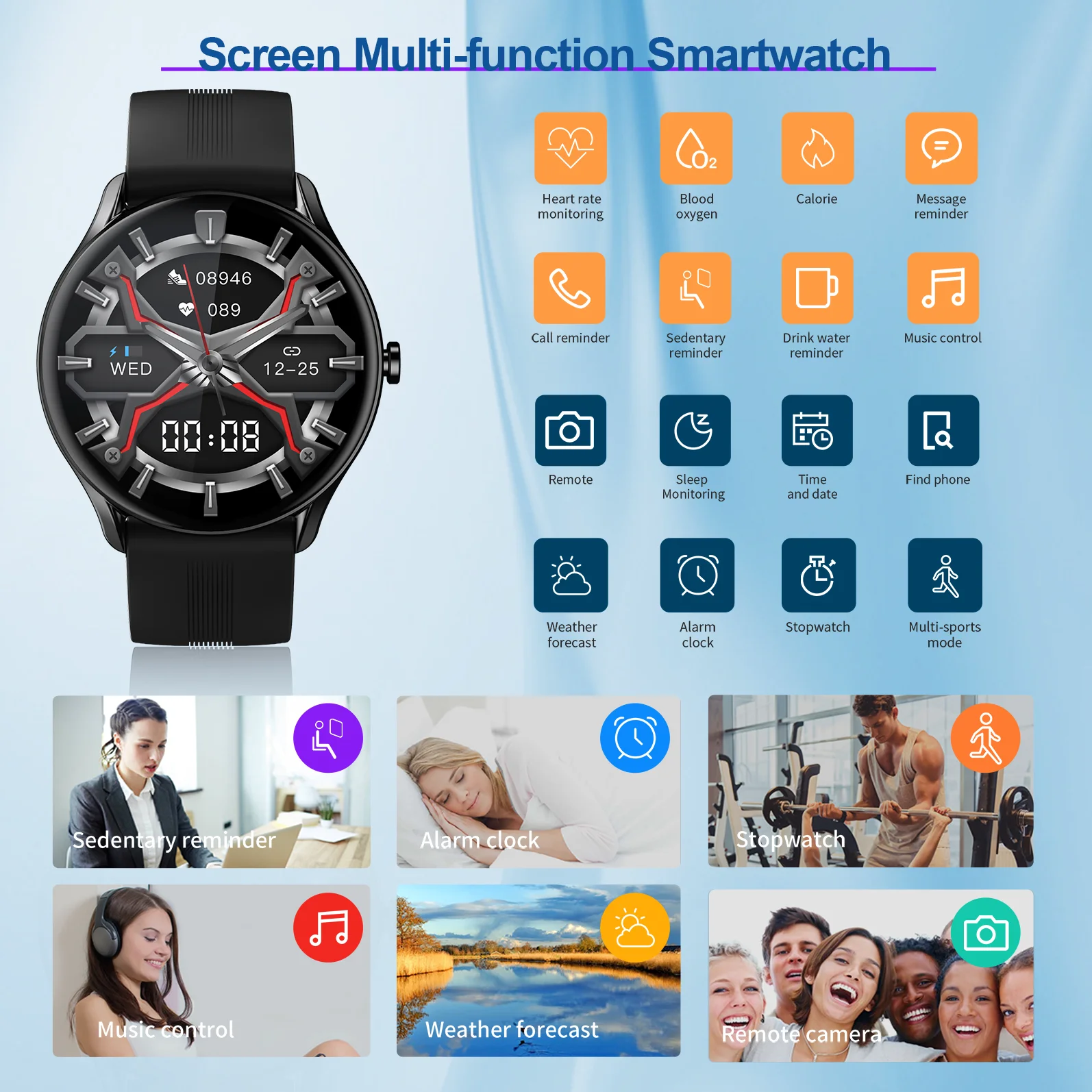 2022 L1 Smart Watch Men Bluetooth Call Full Touch Screen 1.32 Inch HD Sport Lady Fitness Bracelet Custom Watch  Sleep Heart Rate