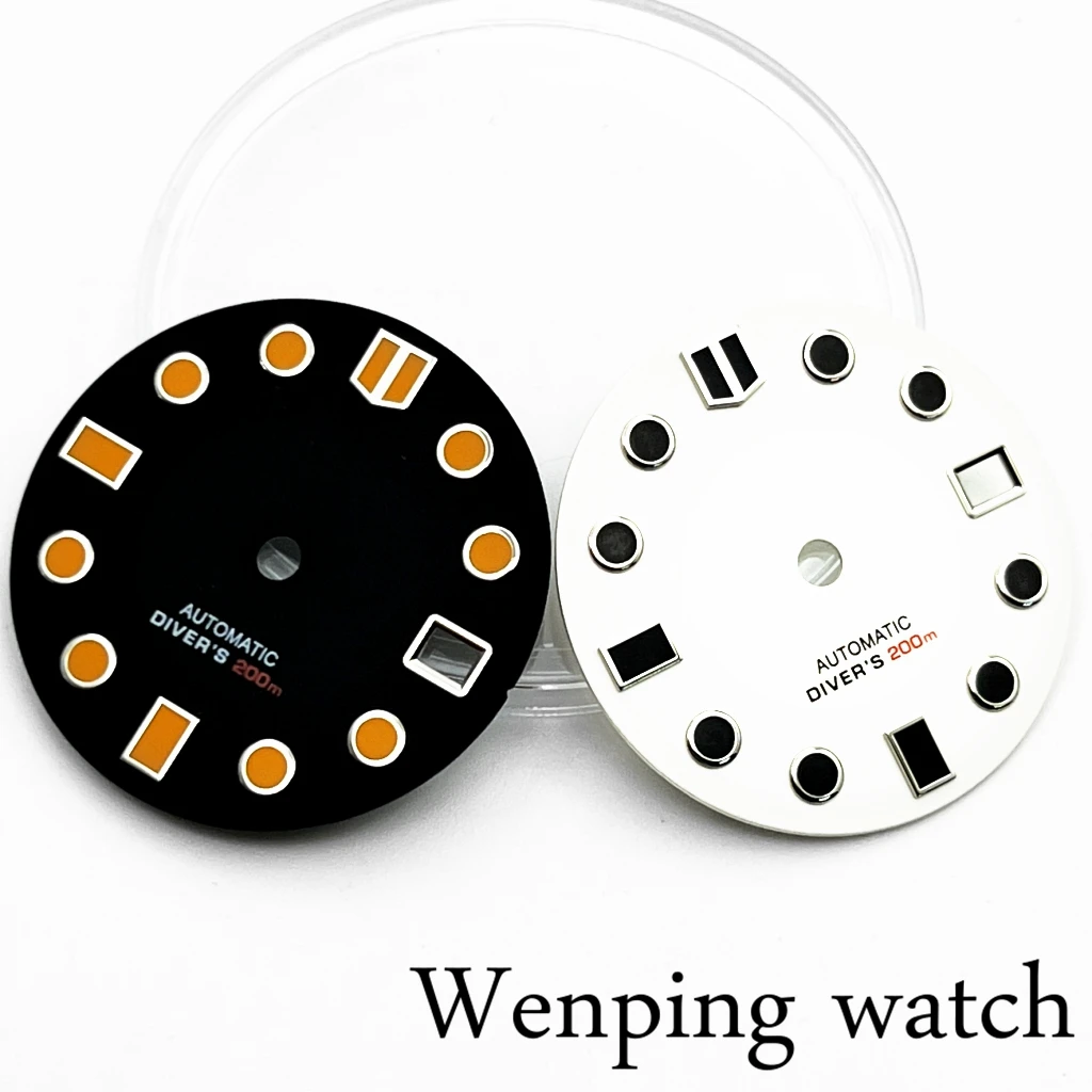 Watch Dial Accessories Watch Face Accessories 28.5mm Nh35 Watch Dial Sterile With Calendar Window Fit Nh35 3/3.8 O'clock CrownMovement Watch Accessories