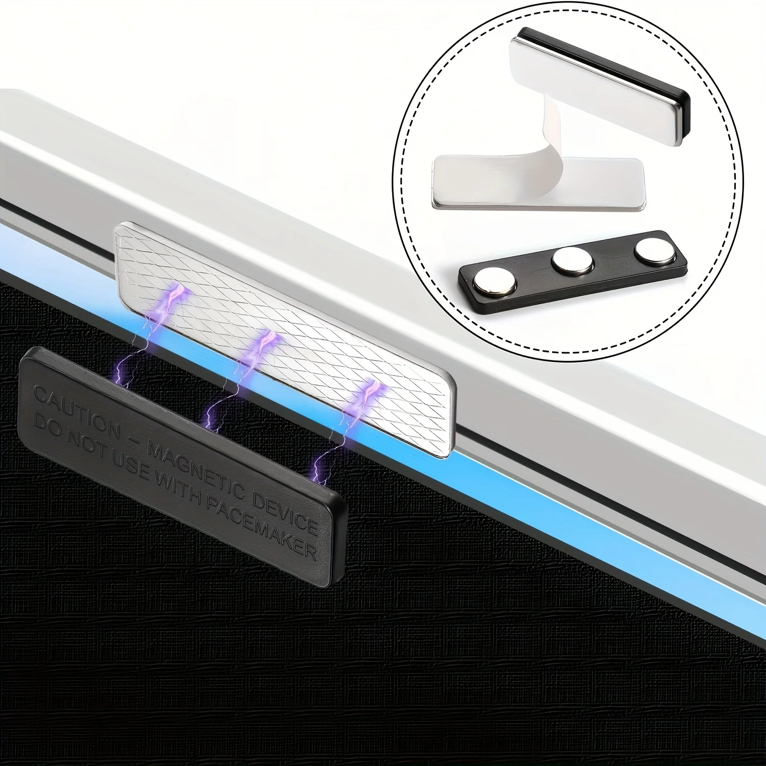Magnetic Blinds Closure Kit with Self-Adhesive Clips