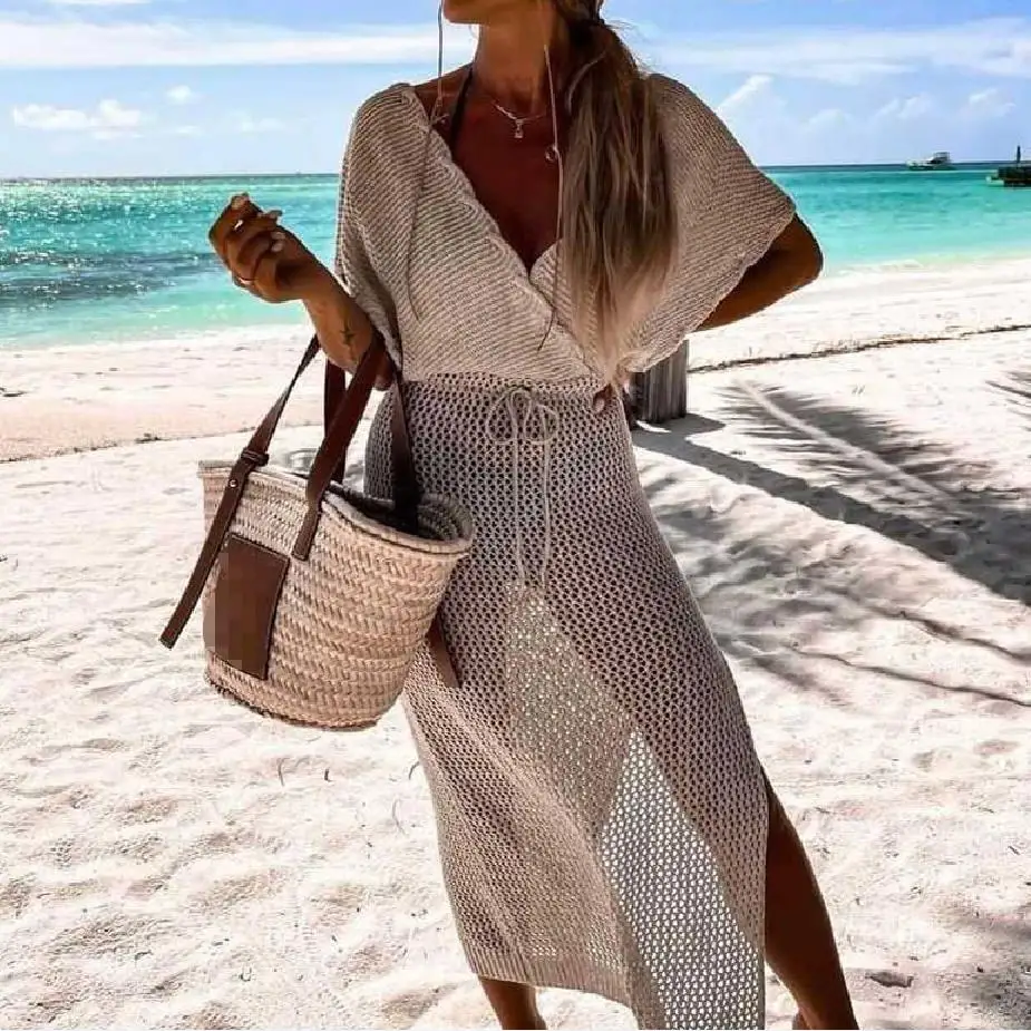 Boho Crochet Beach Cover Up Dress - Oversized Summer Swimsuit Cover Summer Cover Up Dress Boho Crochet Beach Cover Up Dress - Oversized Summer  Swimsuit Cover Tassel Sundress Cover