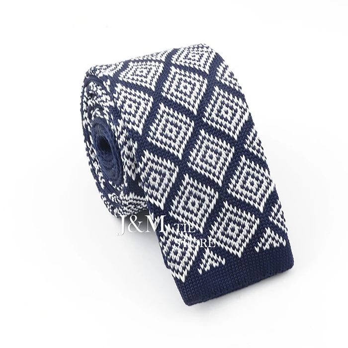 Neue Strickkrawatten für Männer, lässig, dünn, Marineblau, Weinkrawatte, Jungen und Mädchen, Party, gestricktes Muster, Krawatte, Hochzeit, Bräutigam, Krawatte, Halsbekleidung – Detail 10
