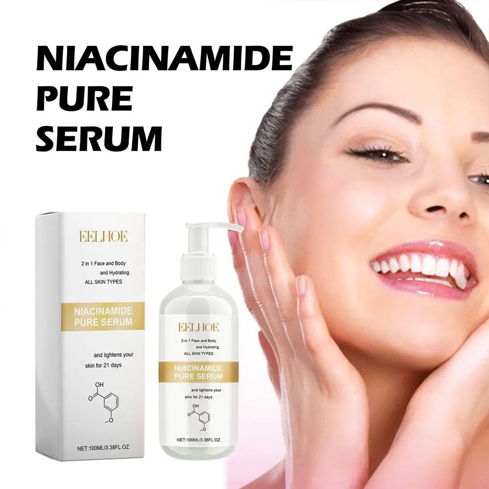 100ML Niacinamide Whitening Face Serum Dark Spot Remover Brighten Facial Hydrating Care Korean Anti-Wrinkle Anti-Aging Skin I4H4