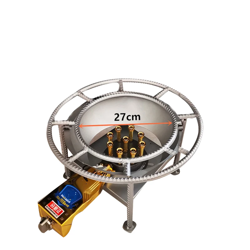 Small Commercial Short Foot Stove 50 Models Of 9-Head Energy-Saving Stoves Liquefied Petroleum Gas Natural Gas Low Soup Stove infrared gas stove double burner desktop embedded liquefied petroleum gas stove natural gas stove household energy saving