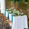 White Table Cloth Waterproof Anti Scratch Polyester Tablecloth  Washable Fabric Table Cover Home Dining Buffet Party Table Decor 1