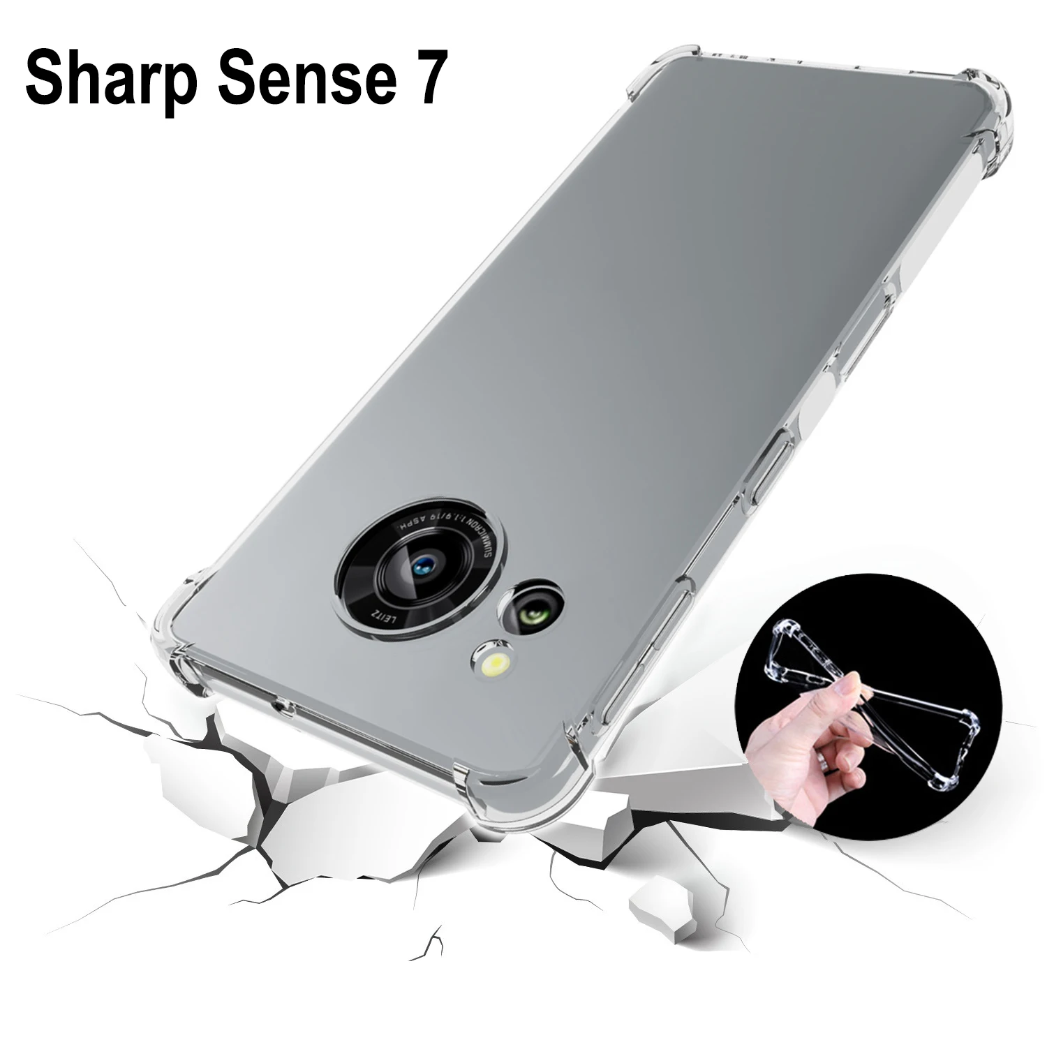 Enhanced Air Cushion Shockproof Clear Silicone Bumper Phone Case
