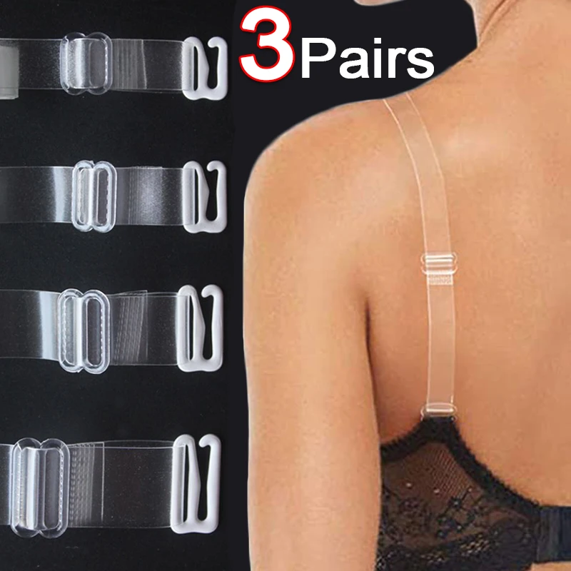 Womenstransparentinvisiblebrashoulderstrapsdetachableand