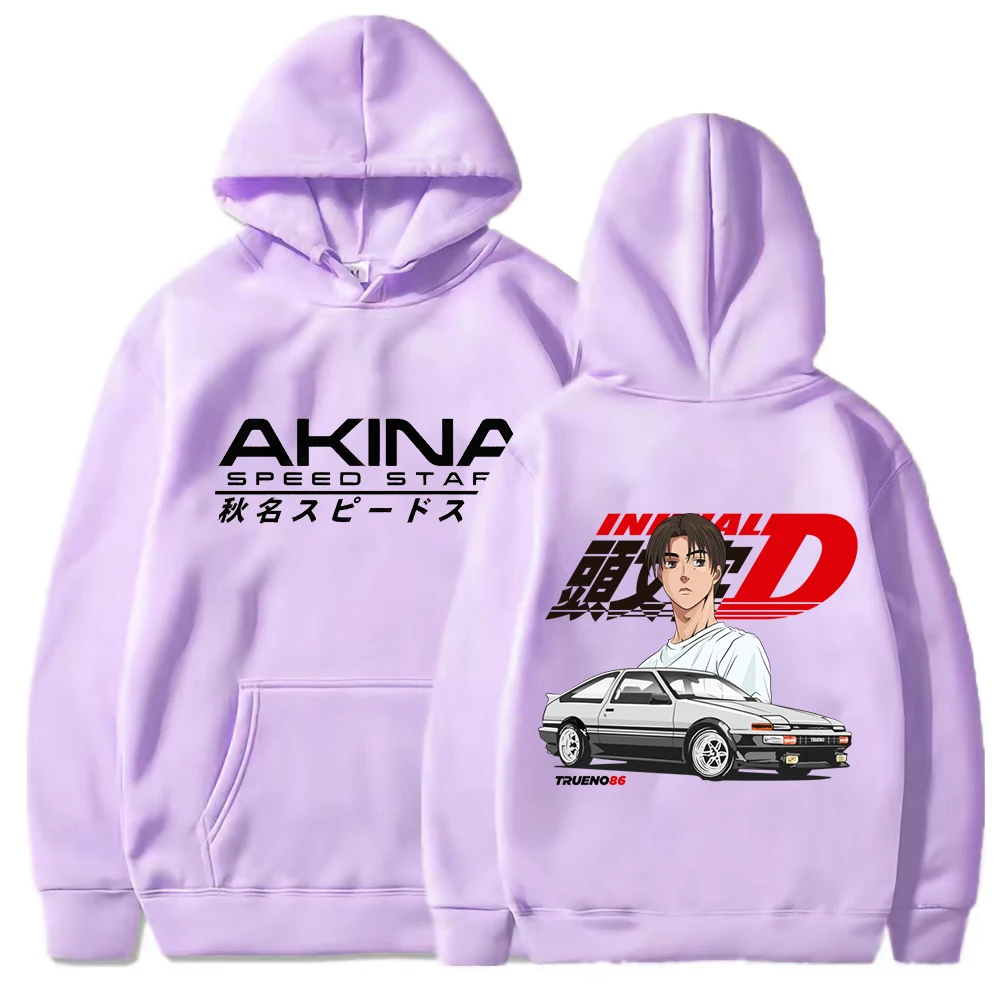 Anime Initial D Hoodies for Men Graphic Japanese Automotive AE86 Hooded Women Sweatshirts 90s Harajuku HIP HOP Sweatshirt Male 6