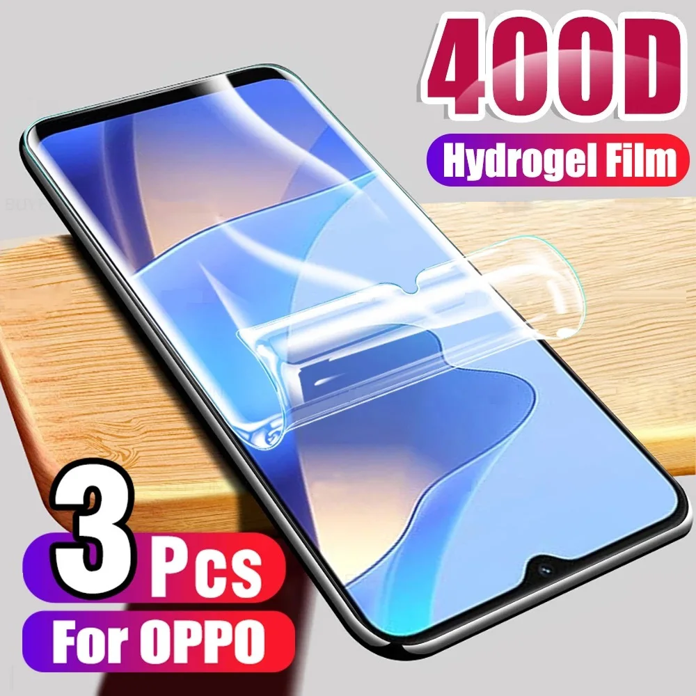 

3PCS Hydrogel Film for Oppo A17 A53 A57s A58 A78 A56s A55 A76 A77s A95 A96 A97 Screen Protectors Protective Film Case Not Glass