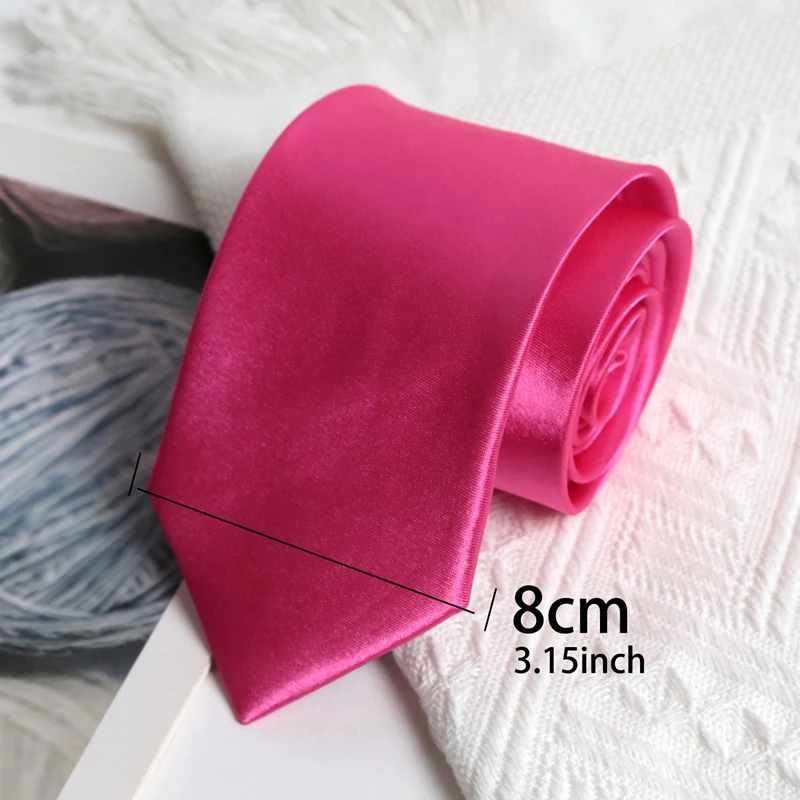 Bright Ties Classic Solid Rose Red Color Bow Ties Paisley NeckTie Pocket Square Cufflinks Set Men Wedding Accessories Party Tie