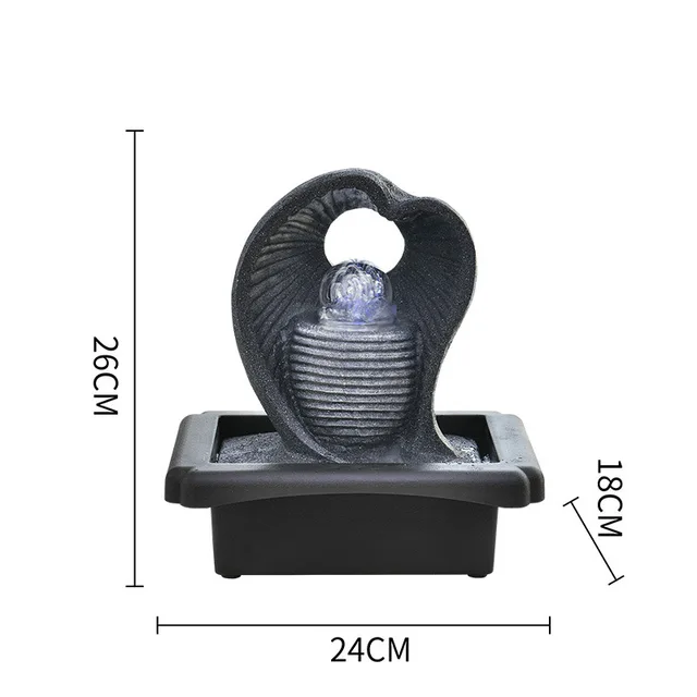 Fontana Da Tavolo Feng Shui Con Buddha - Cascata D'Acqua, LED Colorati, Per Relax Casa/Ufficio - Foto 9